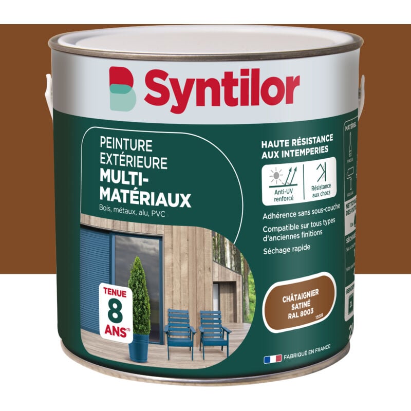 Peinture Exterieure Multi-Materiaux Syntilor 2L Chataignier Satiné