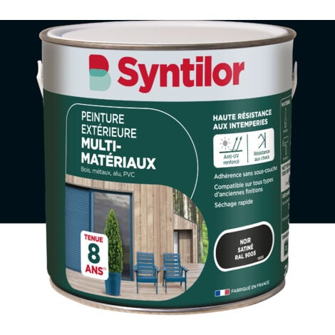 Peinture Exterieure Multi-Materiaux Syntilor 2L Noir Satiné