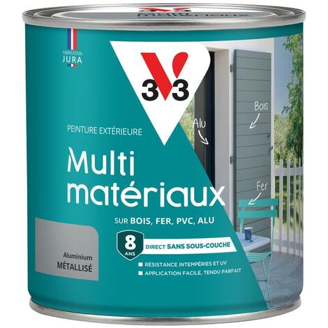 Peinture extérieure Multi-matériaux V33 Aluminium Métallisé 0,5L