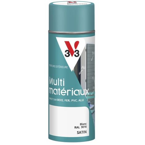 Peinture extérieure Multi-matériaux V33 Blanc RAL 9016 Satin 400ml