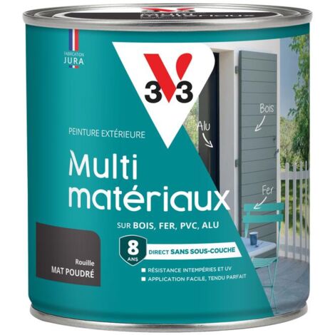 Peinture extérieure Multi-matériaux V33 Rouille Mat poudré 0,5L
