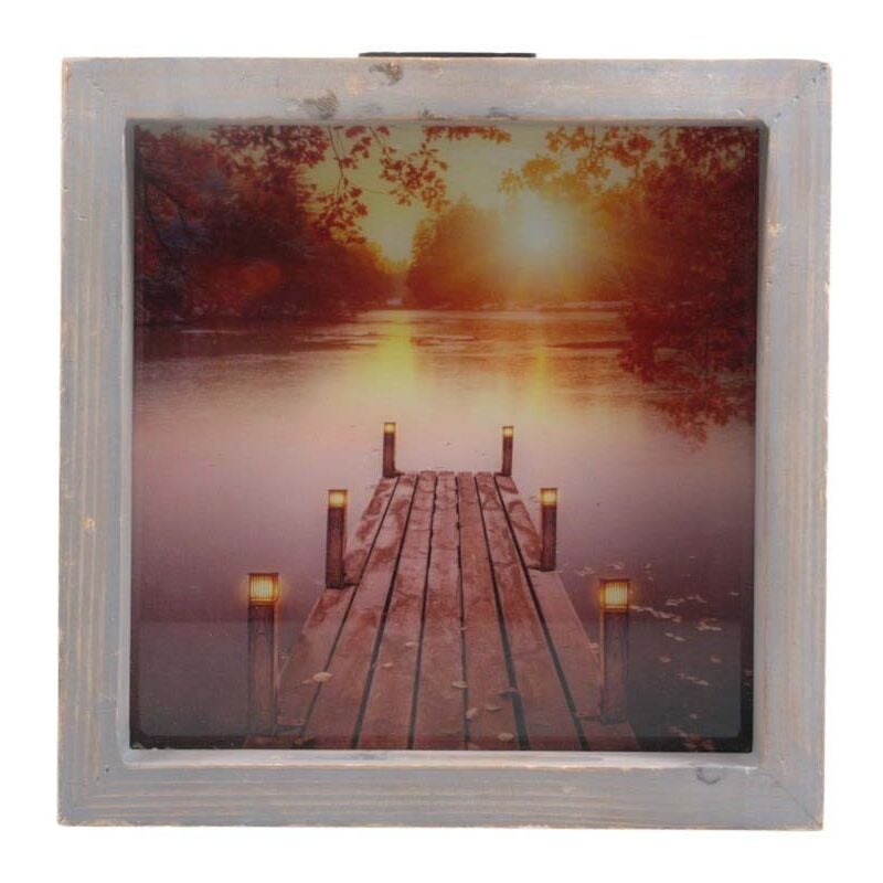 Peinture extérieure avec led Ponton 30 x 7 x 30 cm