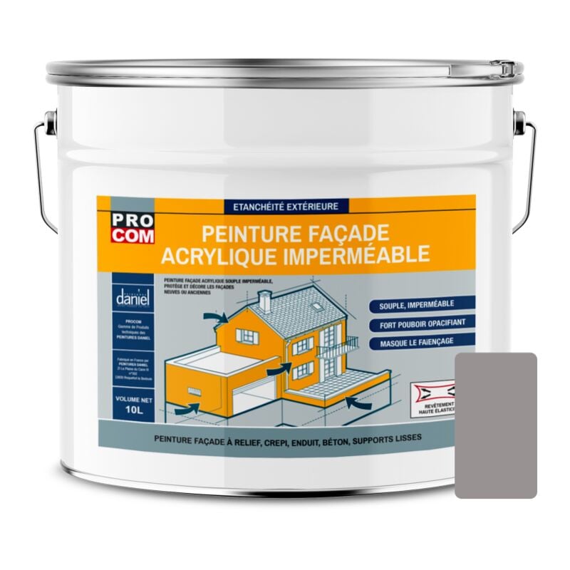 Peinture façade Procom crépi, façade à relief, imperméabilisation et protection des façades - Durable jusqu'à 10 ans 979392 10 litres