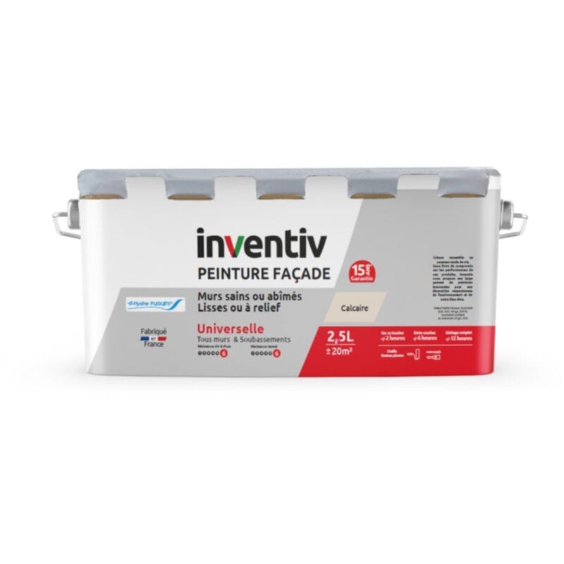 Peinture Façade Calcaire inventiv - 2,5L - Garantie 15 ans