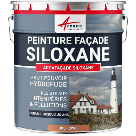 Peinture Facade Siloxane Hydrofuge - Durable jusqu'à 20 ans - Rénovation Façade, mur crépi - ARCAFACADE SILOXANE