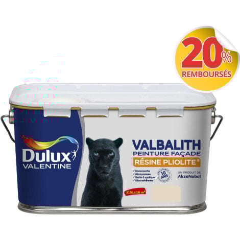 Peinture Façade Valbalith Mat Ton Pierre 2,5 L - Dulux Valentine