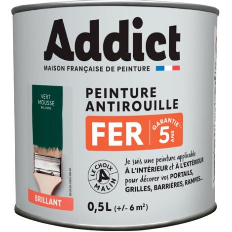 Peinture Fer 0.5 litre vert mousse - ADDICT