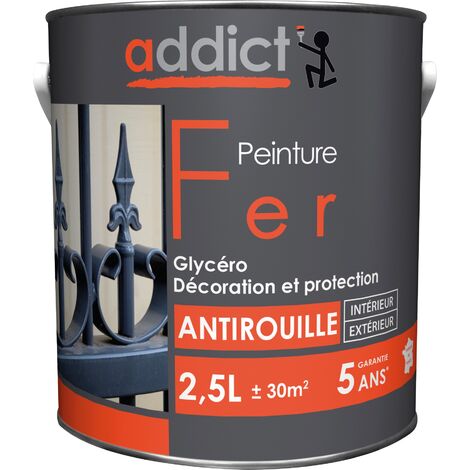 main image of "Peinture fer Addict - 2,5 l - Noir mat"