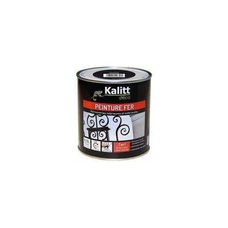 Peinture fer anti rouille noir mat 0.5L , KALITT