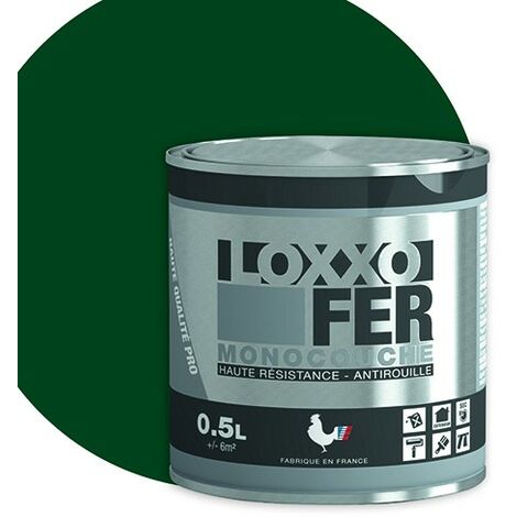 Loxxo Peinture Fer Antirouille - Monocouche - Haute Résistance - Intérieur & Extérieur - 0,5L