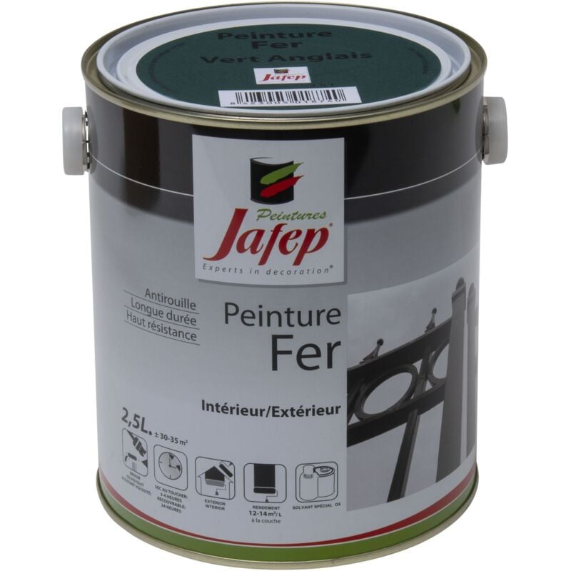 Peinture fer antirouille vert anglais Jafep 2,5 l