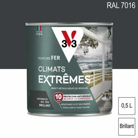 Peinture fer Climat Extrême brillant 0,5L (teinte au choix) V33 - plusieurs modèles disponibles