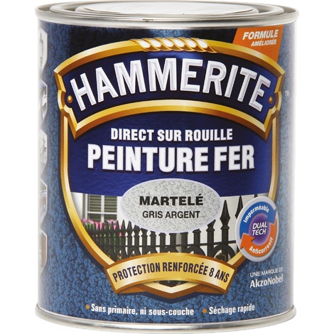 Peinture fer Direct sur Rouille - 750ml - martelé HAMMERITE - plusieurs modèles disponibles
