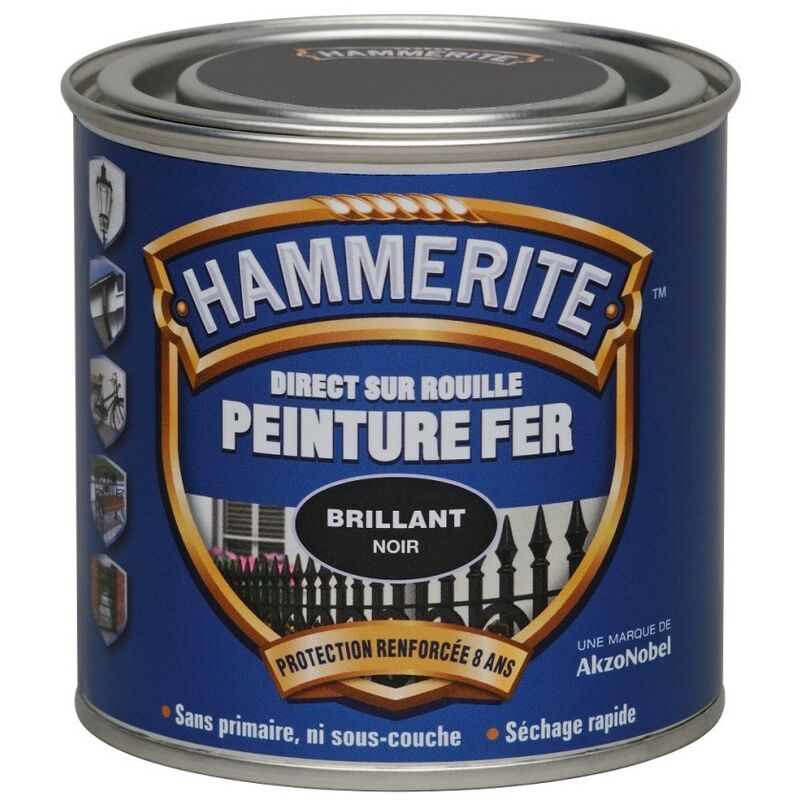 Peinture Fer Direct Sur Rouille Brillant Laque Gris Nuage 0 25l 347843