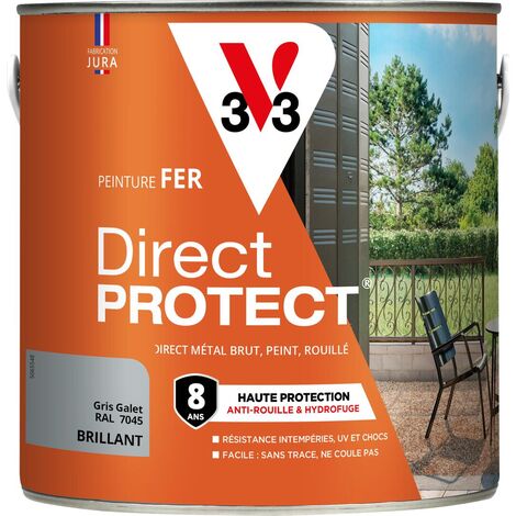 Peinture fer extérieur Direct Protect® V33 Blanc RAL 9016 Brillant 0,5L