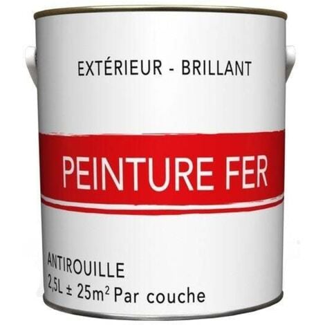 Peinture fer extérieur noir glossy 2.5 l