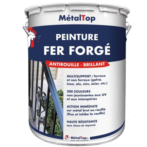 Peinture Fer Forge - Pot 5 L    - 7016 - Gris anthracite - Metaltop