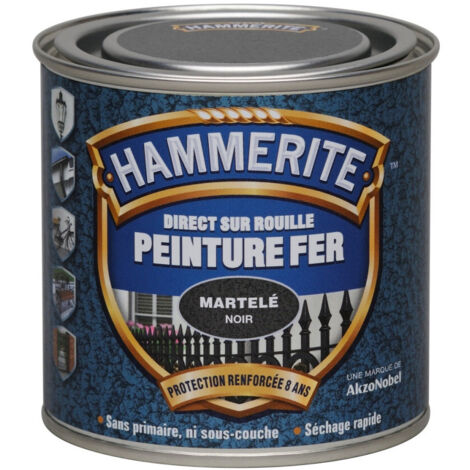 Peinture fer Martelée Gris Argent 0.25 litre - HAMMERITE