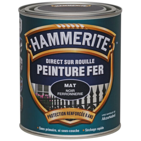 Peinture fer Satin Noir 0l25 - HAMMERITE