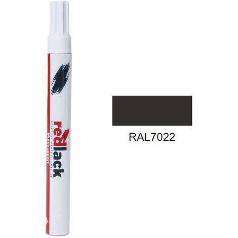 Peinture feutre retouche Gris terre d’ombre RAL 7022 Satiné multisupport Redlack