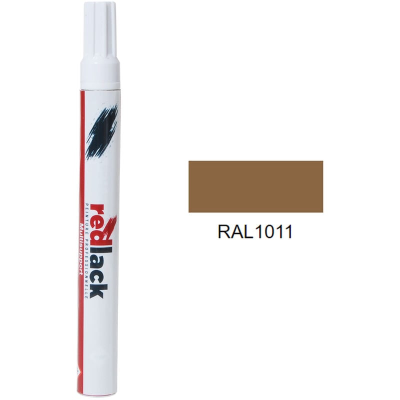 Peinture feutre retouche Beige brun ral 1011 Mat multisupport Redlack