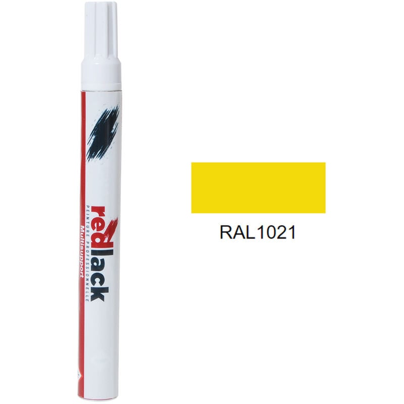 Peinture feutre retouche Jaune colza ral 1021 Mat multisupport Redlack
