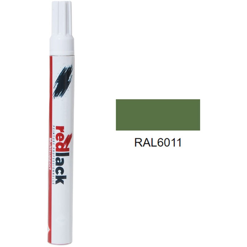 Peinture feutre retouche Vert réséda ral 6011 Mat multisupport Redlack