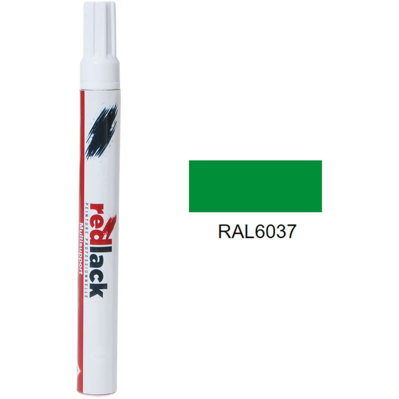 Peinture feutre retouche Vert pur ral 6037 Mat multisupport Redlack