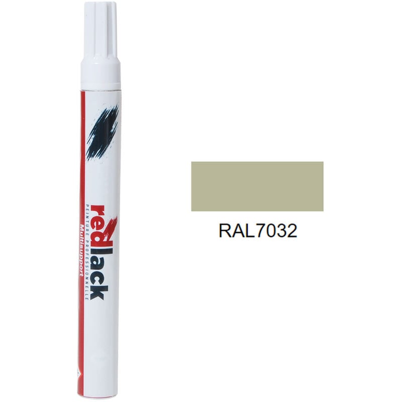 Peinture feutre retouche RAL 7032 Mat multisupport Redlack