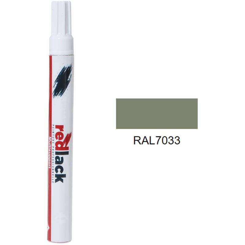 Peinture feutre retouche Gris ciment ral 7033 Satiné multisupport Redlack