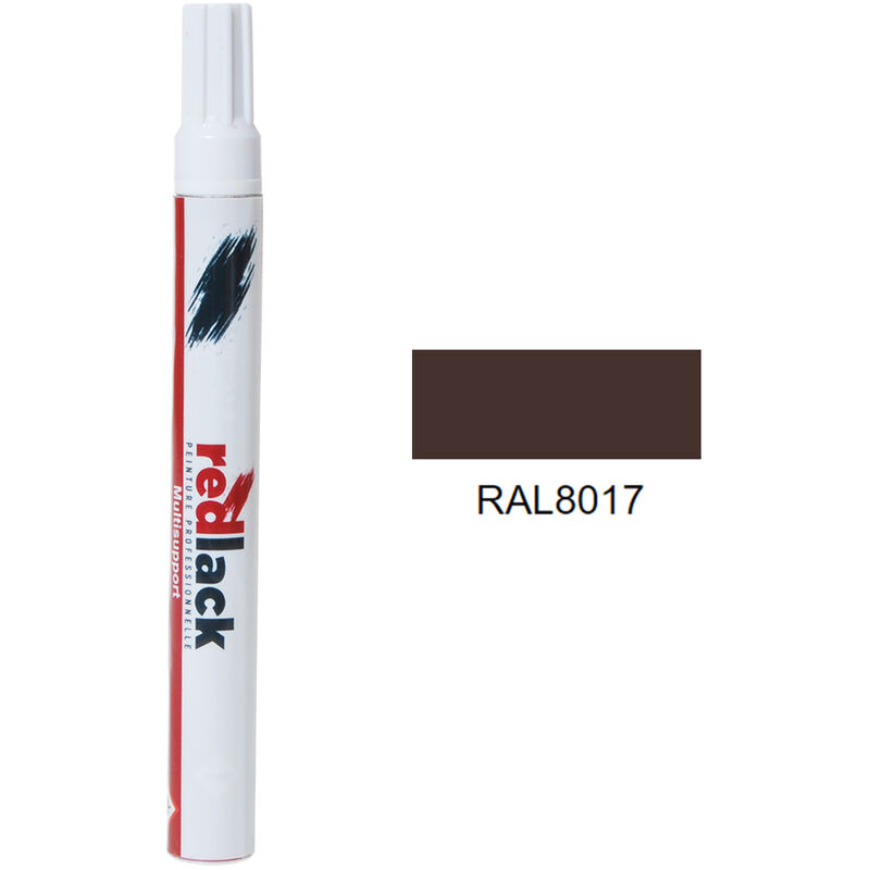 Peinture feutre retouche Brun chocolat ral 8017 Brillant multisupport Redlack