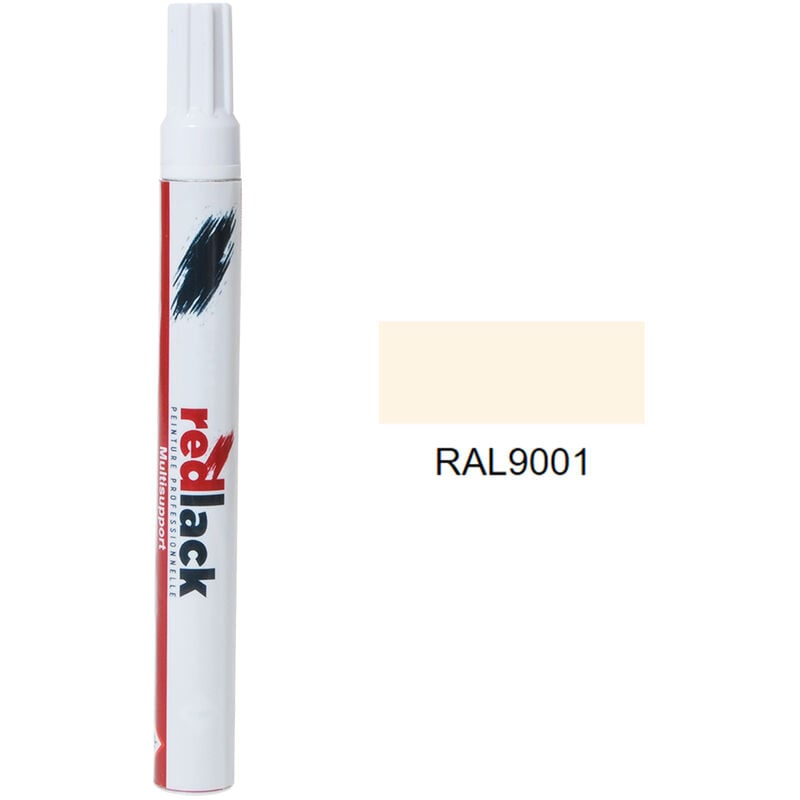 Peinture feutre retouche Blanc crème ral 9001 Satiné multisupport Redlack