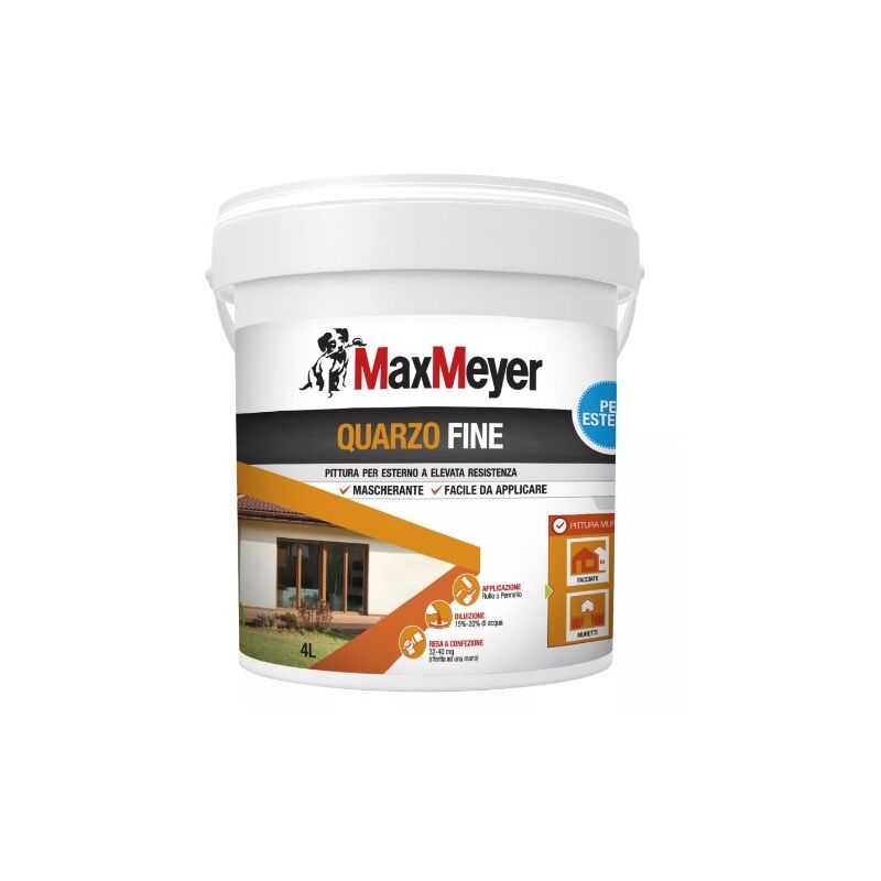 Blanc Extérieur Quartz Peinture 4 Litres. - Max Meyer