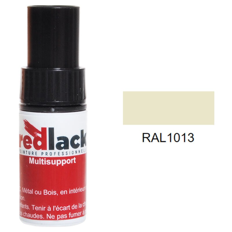 Peinture flacon retouche Blanc perlé ral 1013 Mat multisupport Redlack