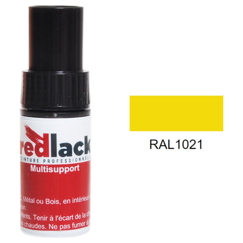Peinture flacon retouche Jaune colza ral 1021 Mat multisupport Redlack