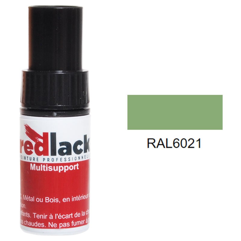 Peinture flacon retouche Vert pâle ral 6021 Brillant multisupport Redlack