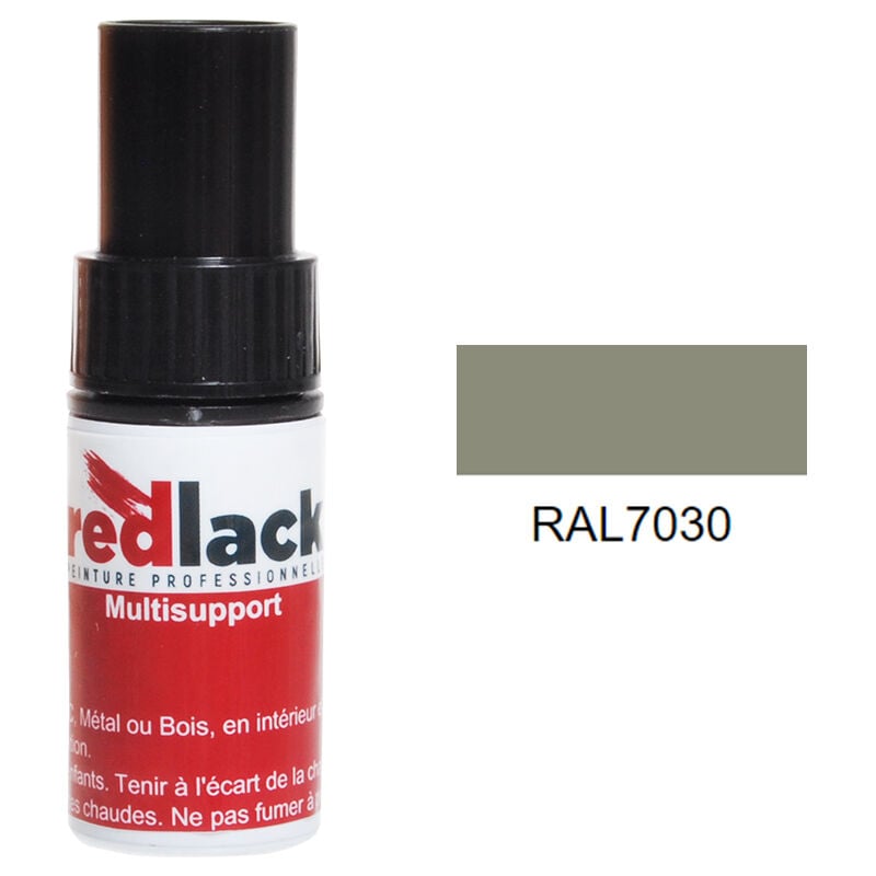 Peinture flacon retouche Gris pierre ral 7030 Satiné multisupport Redlack
