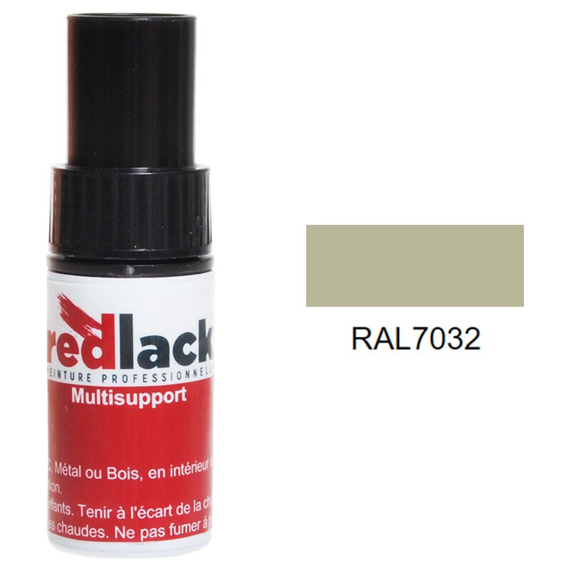 Peinture flacon retouche RAL 7032 Satiné multisupport Redlack