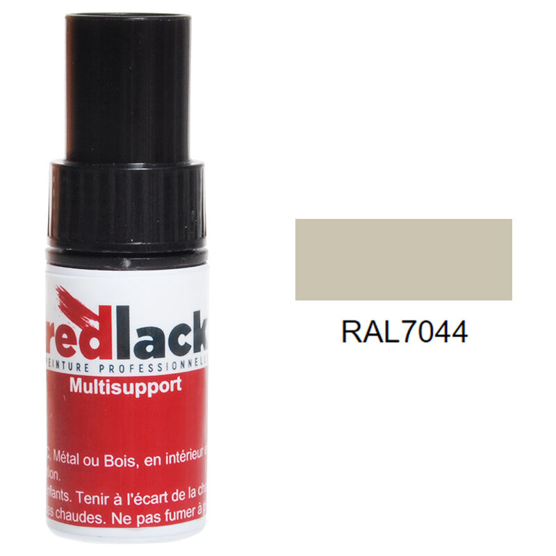Peinture flacon retouche Gris soie ral 7044 Satiné multisupport Redlack