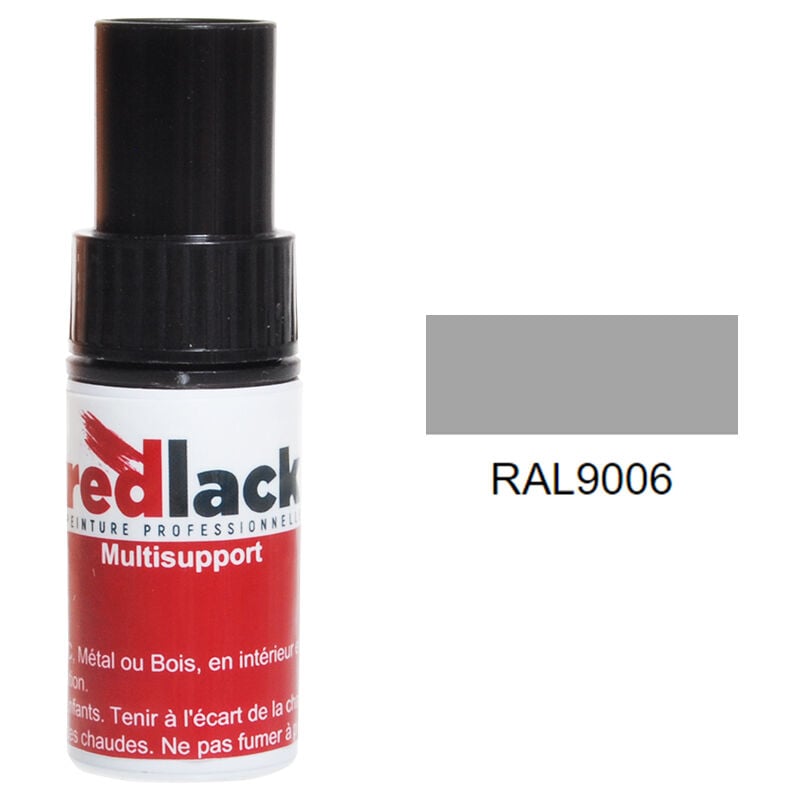 Peinture flacon retouche Aluminium blanc ral 9006 Mat multisupport Redlack