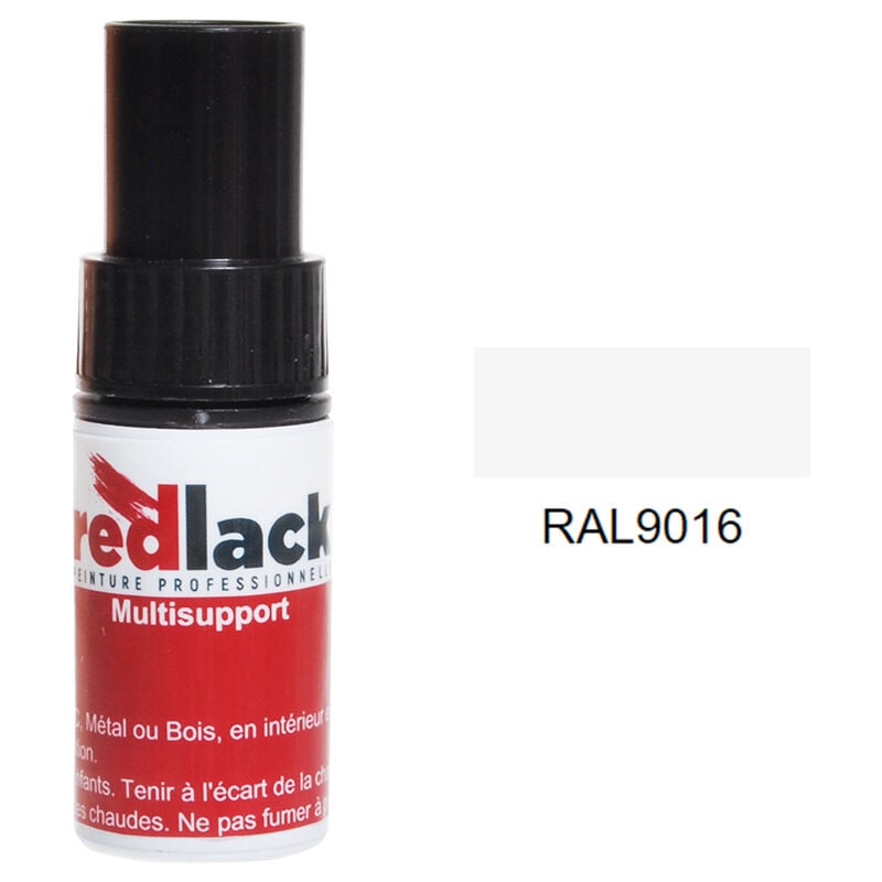 Peinture flacon retouche Blanc signalisation ral 9016 Mat multisupport Redlack