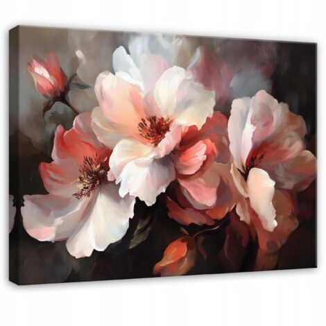 Peinture fleurs 3d moderne pour chambre salon cuisine sur toile 100x70