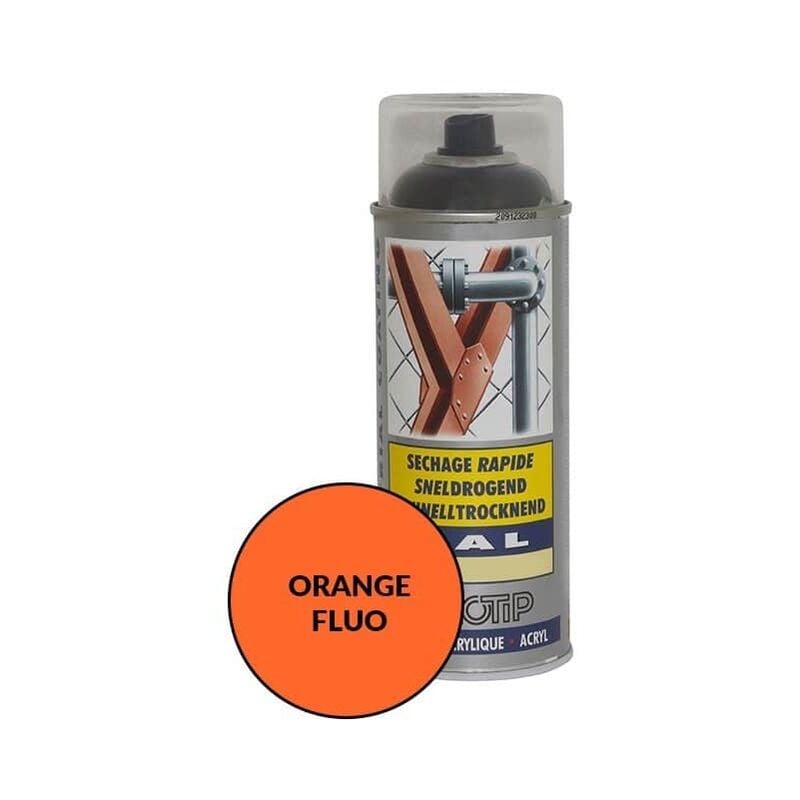 Peinture spéciale motoculture couleur ORANGE FLUO - Aérosol 400ml
