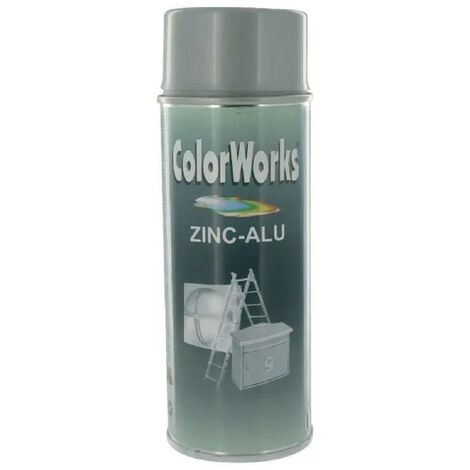 Peinture Galvanisante Zinc Alu Spray 400ml Colorworks