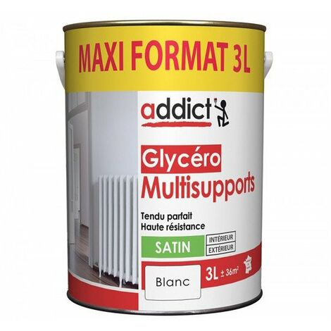 Peinture Glycero Multi Support Satinée 3 litres - ADDICT