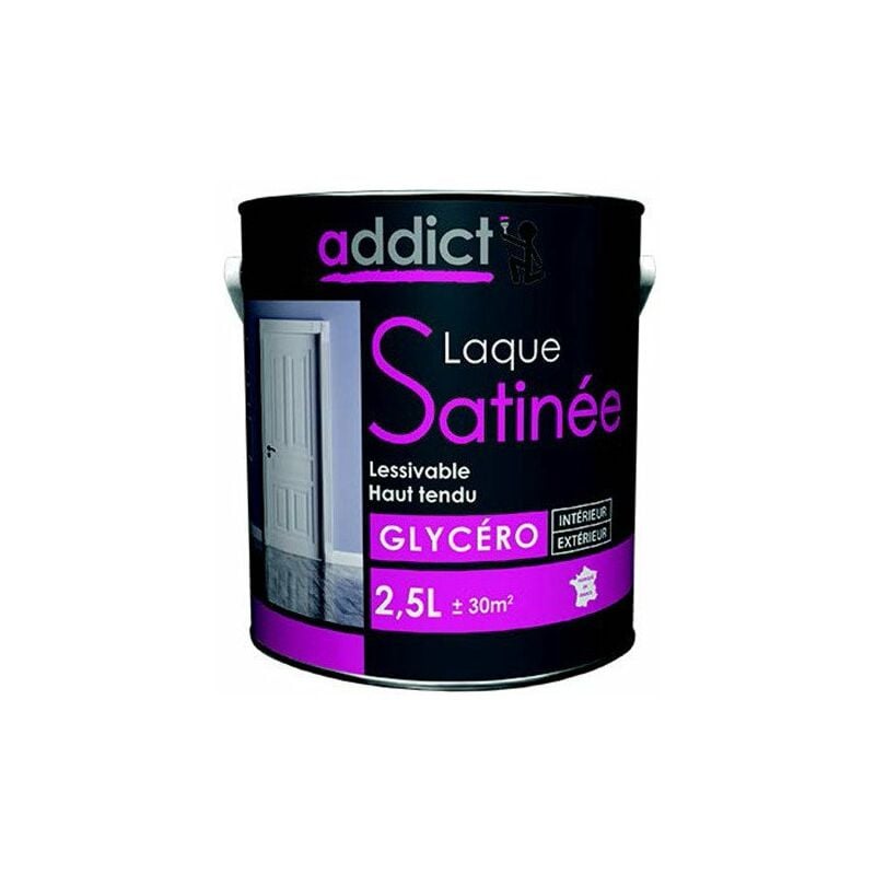 Addict - Peinture Laque glycéro satin 2.5 litres blanc casse