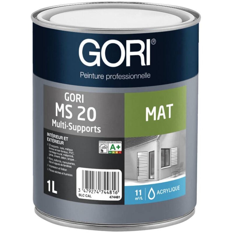 Peinture GORI MS 20 Calibré Teinté Pastel 1L - GORI
