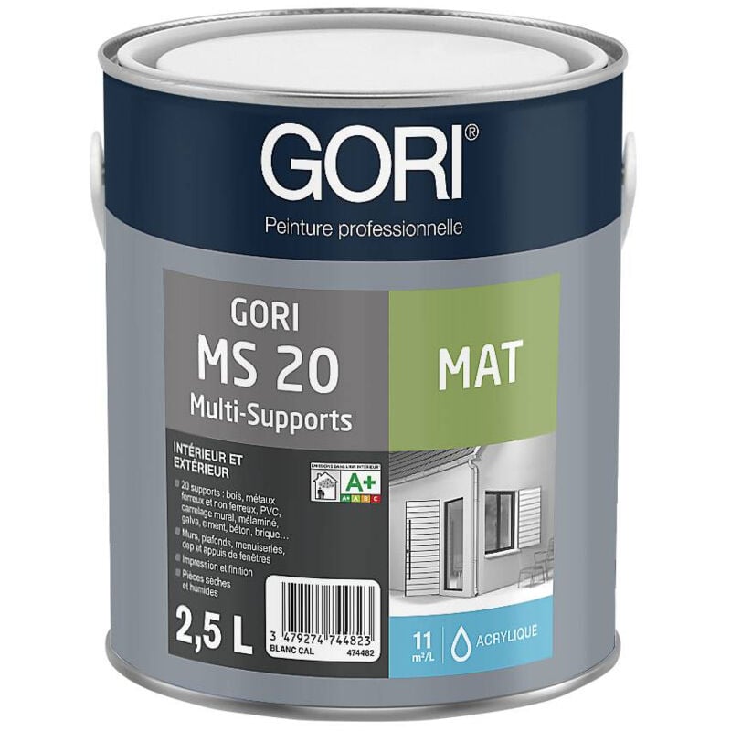 Peinture GORI MS 20 Calibré Teinté Pastel 2,5L - GORI