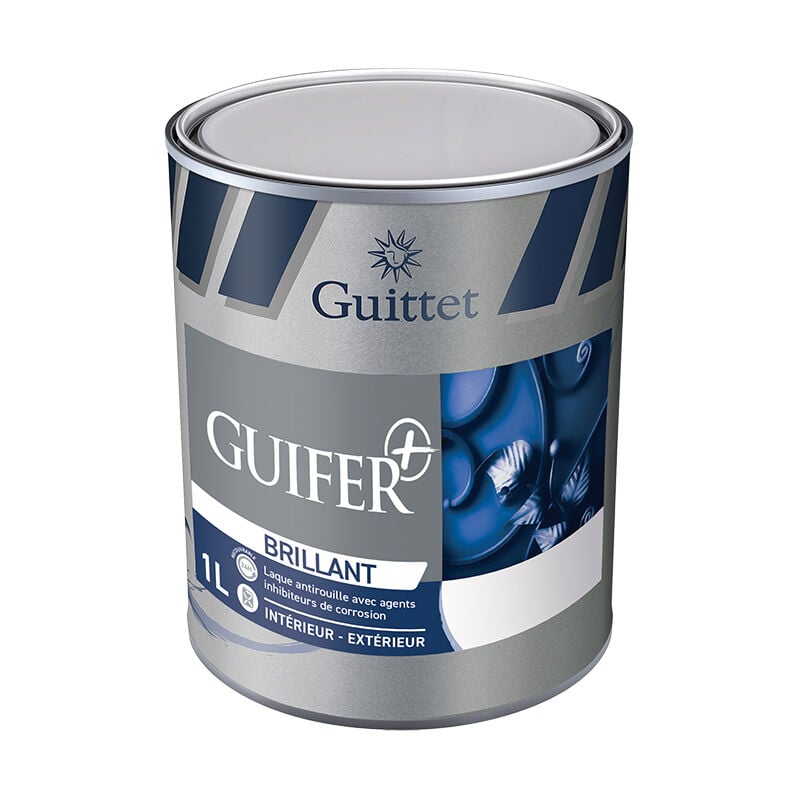Guittet - Peinture Guifer + demi-brillant noir 1L