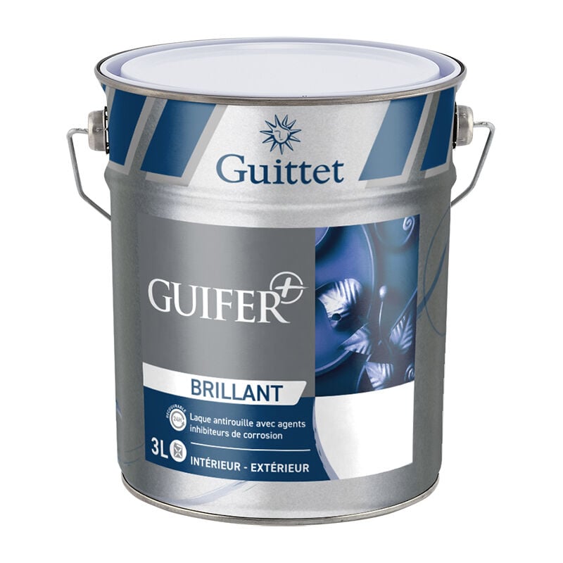 Guittet - Peinture Guifer + demi-brillant noir 3L